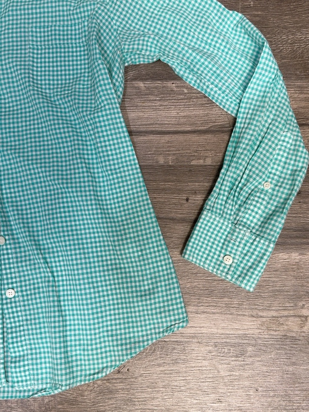 J.Crew The Perfect Shirt Women’s Size M Green White Gingham Button Down - Picture 6 of 9